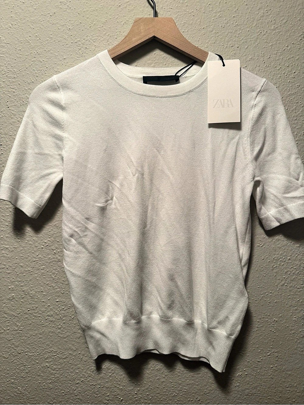 Zara Short Sleeve Tee in White NWT